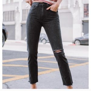 Rag and bone highrise selvidge straight leg sz 25